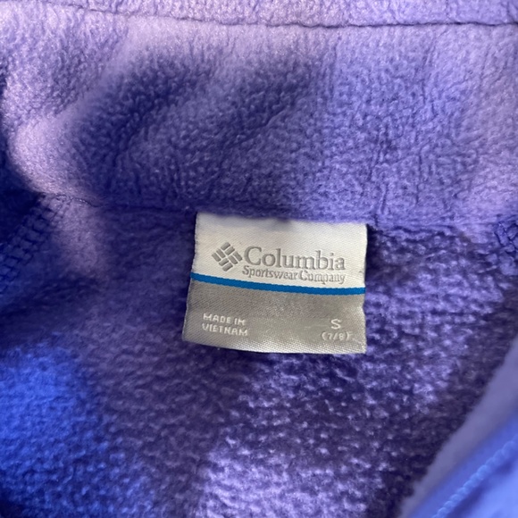 Girls 7/8 (Small) Columbia Zip-up sweater - Picture 2 of 2